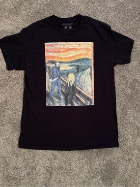 Riot Society Michael Myers "The Scream" Parody Graphic T-Shirt - Black, Medium